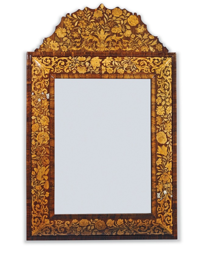 A William and Mary Marquetry Mirror Mackinnon Fine Furniture Collection
