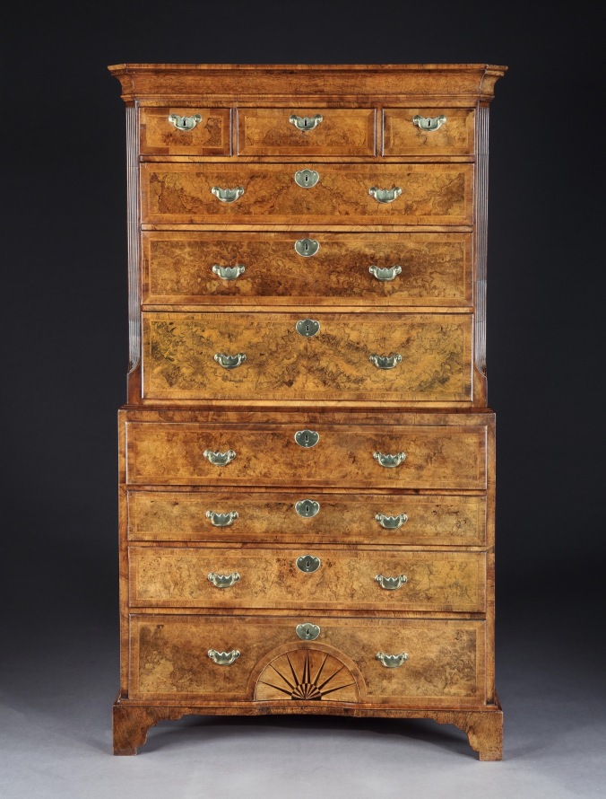 A George I Walnut Chest on Chest Mackinnon Fine Furniture Collection
