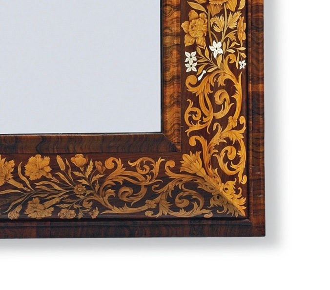A William and Mary Marquetry Mirror Mackinnon Fine Furniture Collection