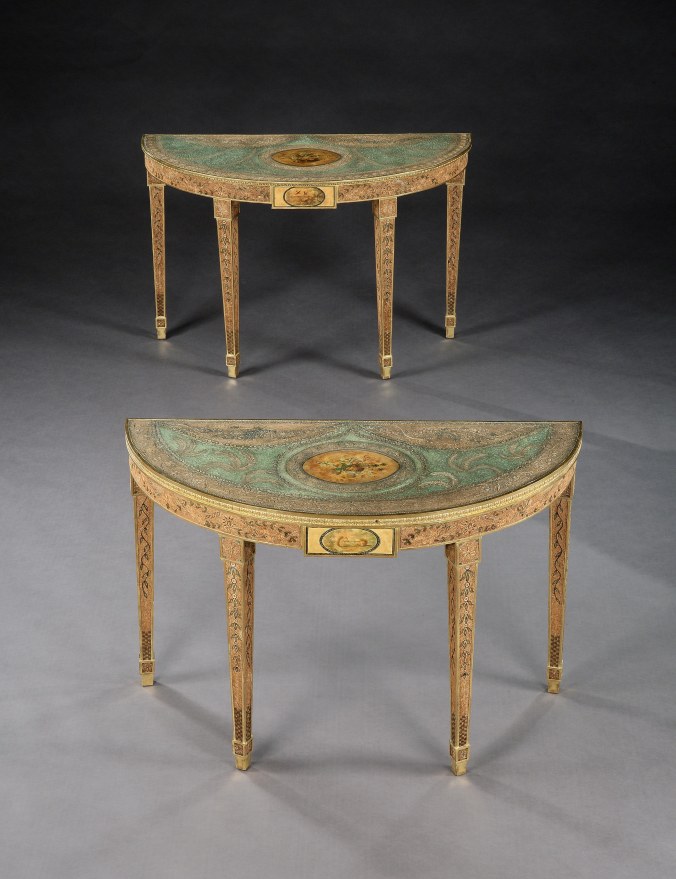 A Pair of George III Scroll Paper Tables Mackinnon Fine Furniture Collection